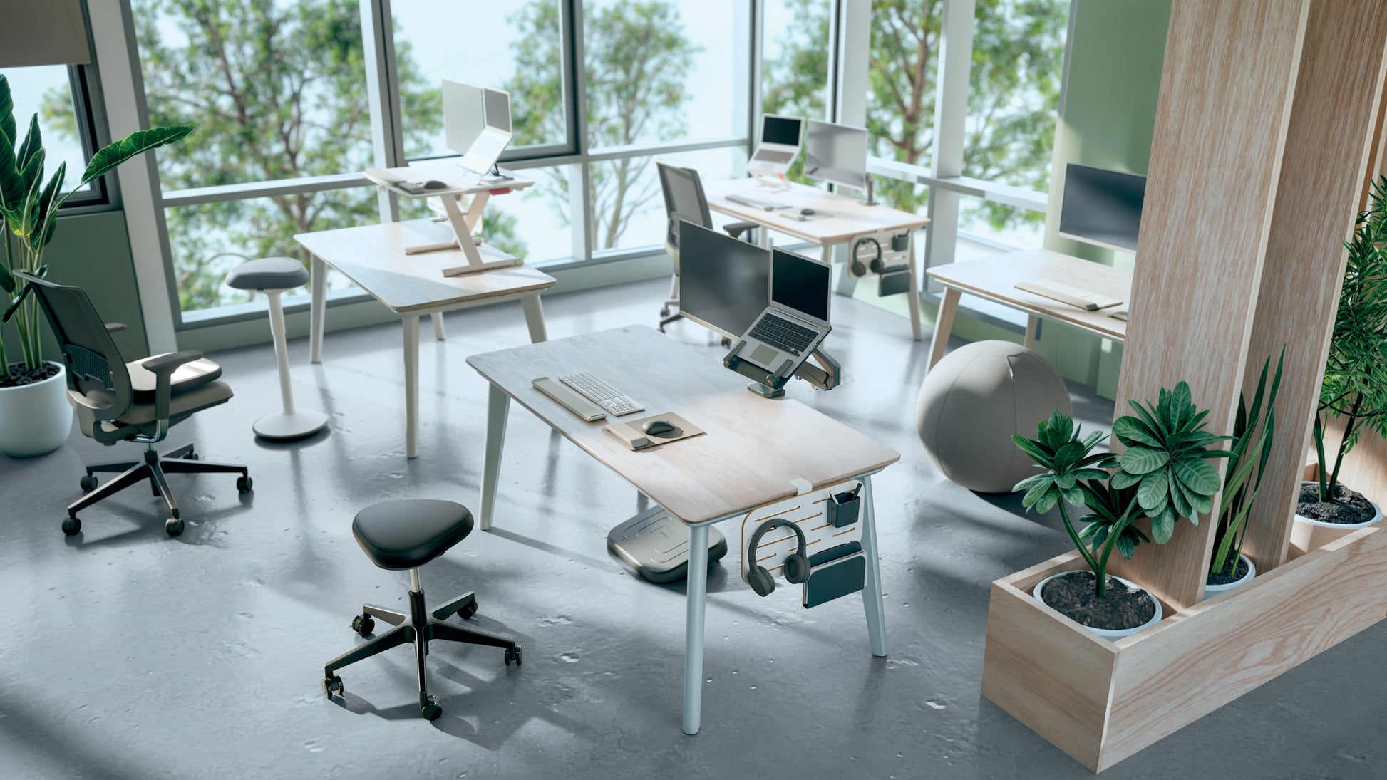 Leitz Hocker – 47 cm, 110 kg, schwarz