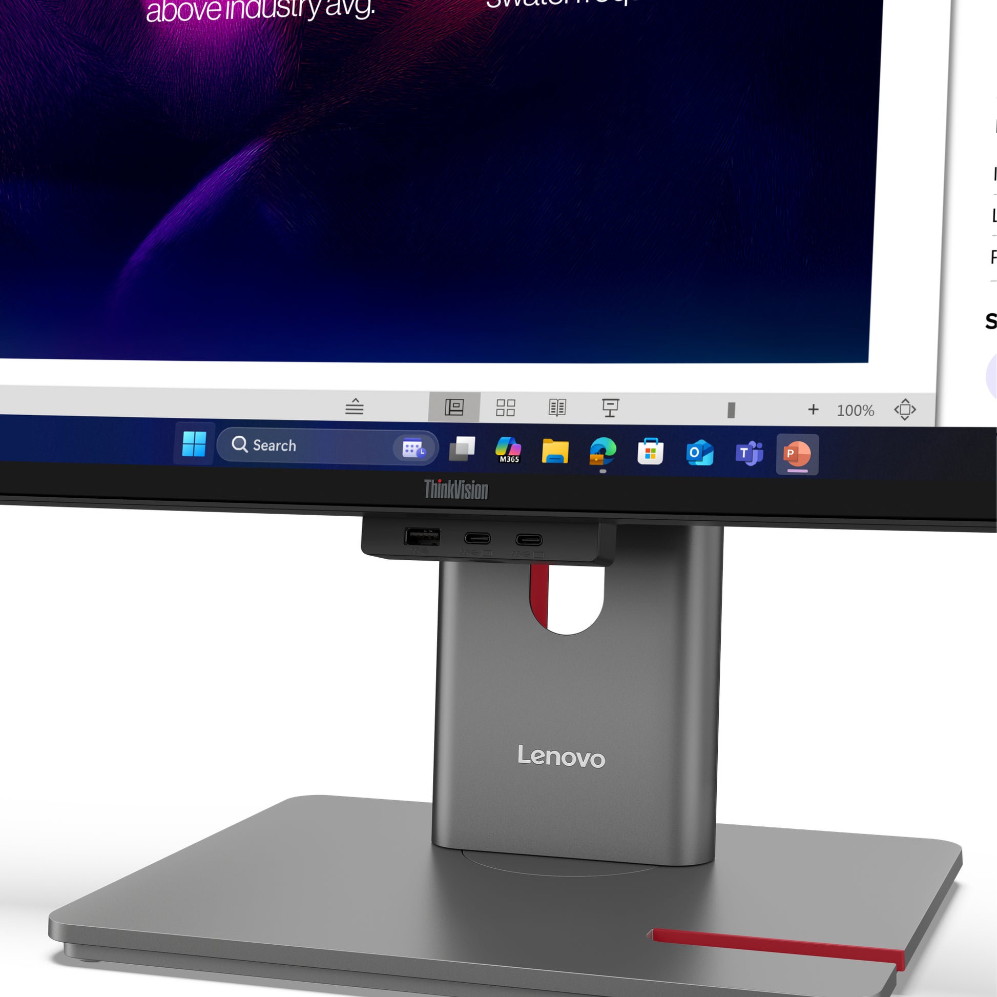 Lenovo ThinkVision P40Wd-40 – 39,7" Curved, 5120 × 2160, IPS, 120 Hz, Thunderbolt 4, KVM, LAN, HDR10