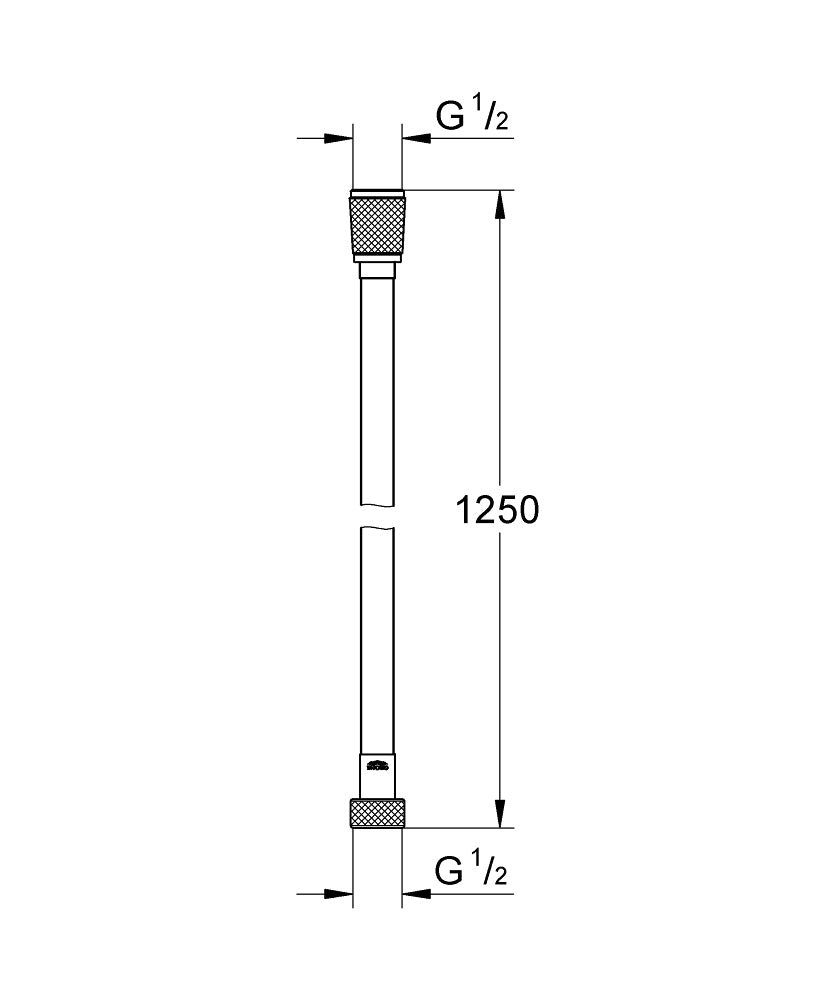 GROHE Silverflex Brauseschlauch – 125 cm, Kunststoff, Supersteel