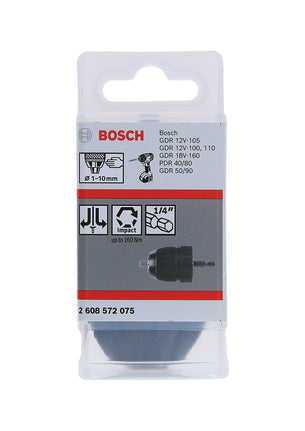 Bosch Professionelles Schnellspannbohrfutter 1–10 mm Metall 1/4" – schlüsselloses Einspannen