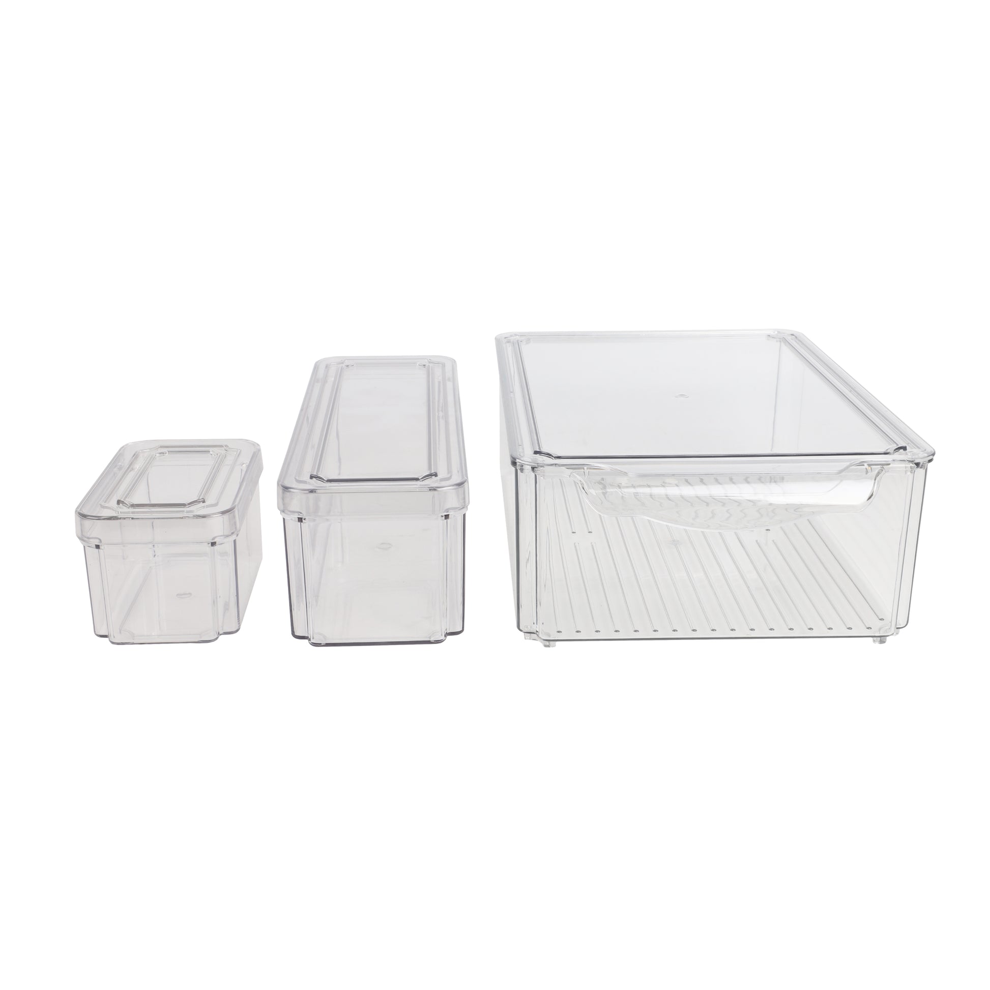 Nordic Quality Vorratsdose, 7-teilig, 3 Grössen, 30 × 20 × 9,8 cm, PET, BPA-frei