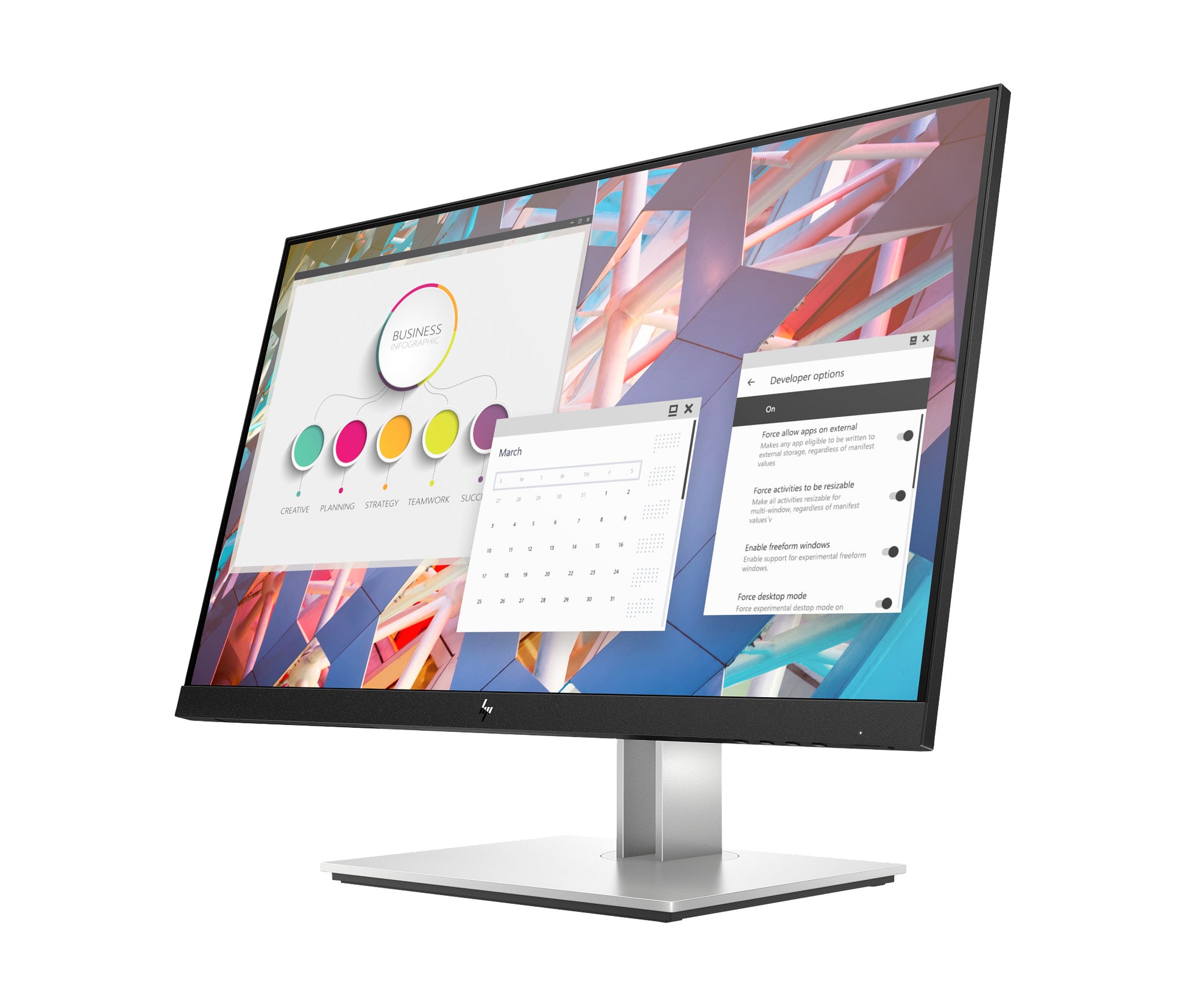 HP E24 G4 – Monitor, 23,8", IPS, 60 Hz, 250 cd/m², USB-Hub integriert, VESA 100 × 100, Schwarz