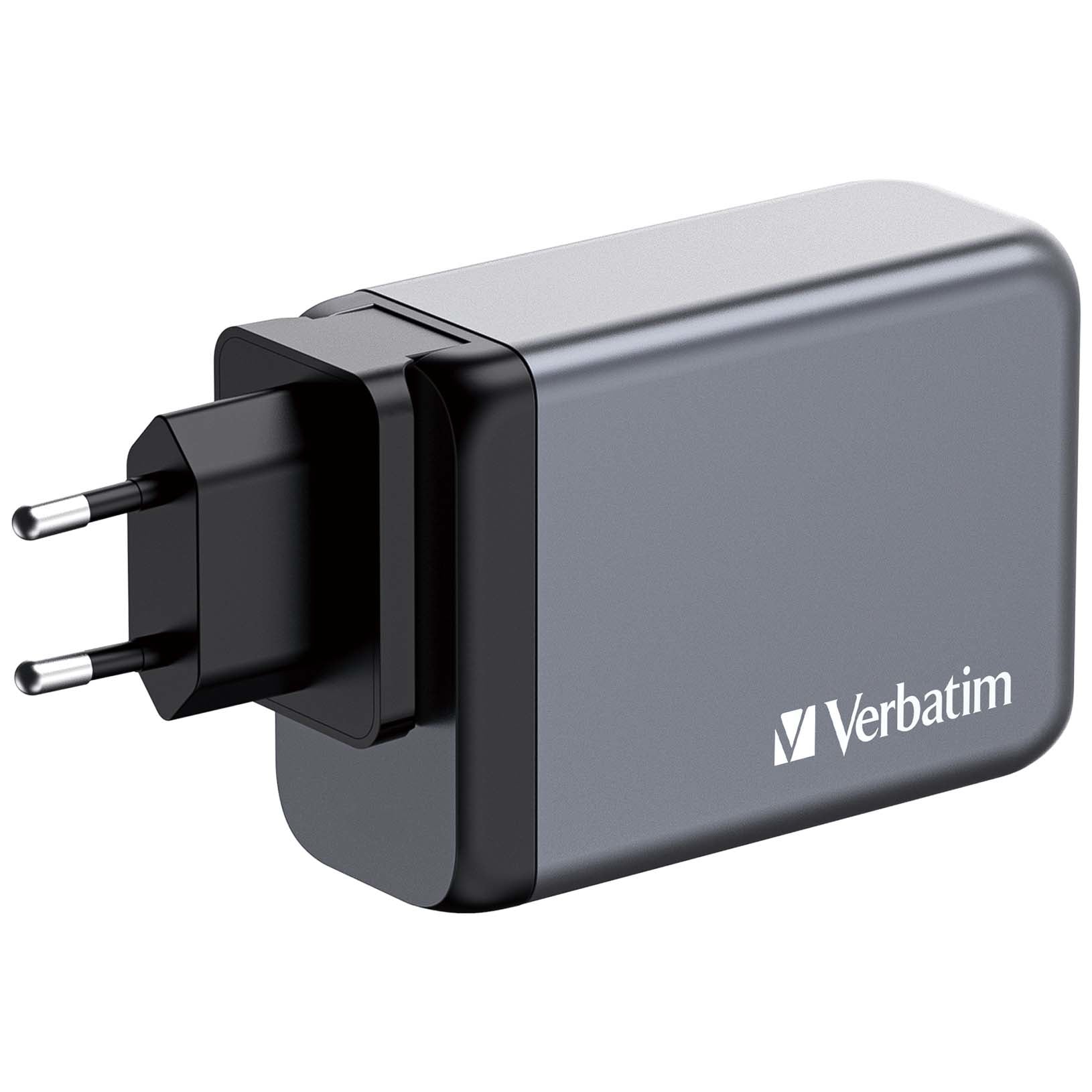 Verbatim GNC-240 Netzteil (EU/UK/US) – 240 W, 1× USB-C + 1× USB-A, QC 3.0, GaN