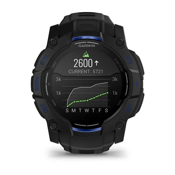 Garmin Instinct 3 50 mm GPS – Aluminium Schwarz, Sportarmband, 100 m, für iPhone