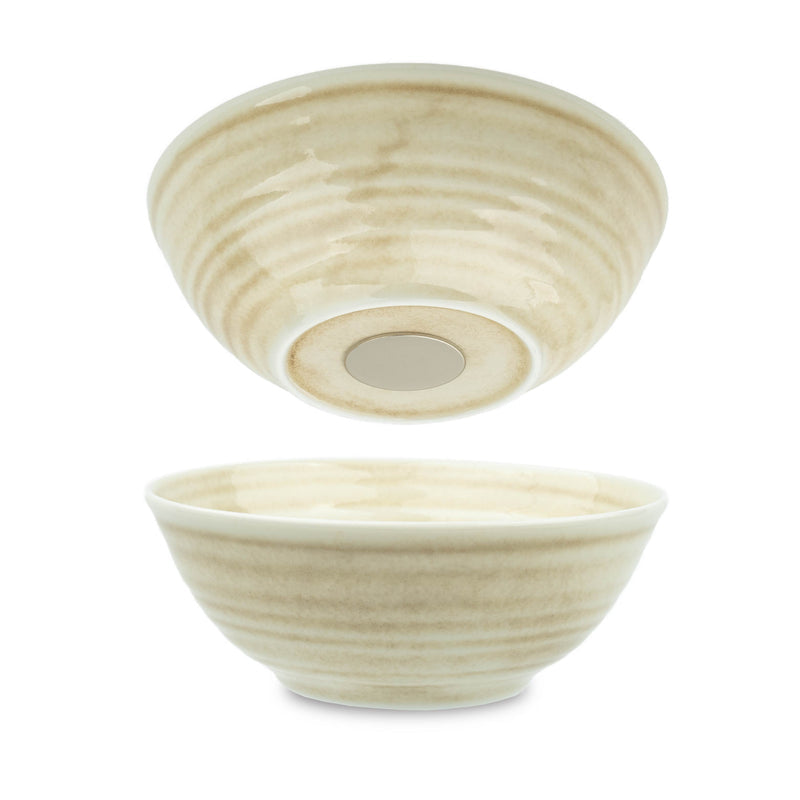 Silwy Schüssel S0PB-1339-16-S – 2er Set, 400 ml, Ø 16,0 cm, Porzellan, Beige, stapelbar
