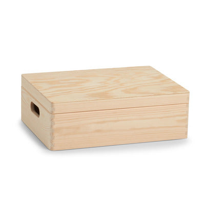 Zeller Present Aufbewahrungsbox (mit Deckel) – Holz – Natur – 400 × 140 × 300 mm
