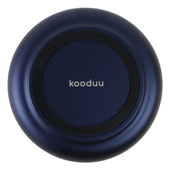 Kooduu Windlicht – Aluminium & Glas, kobaltblau – Ø 9,4 × 8,1 cm