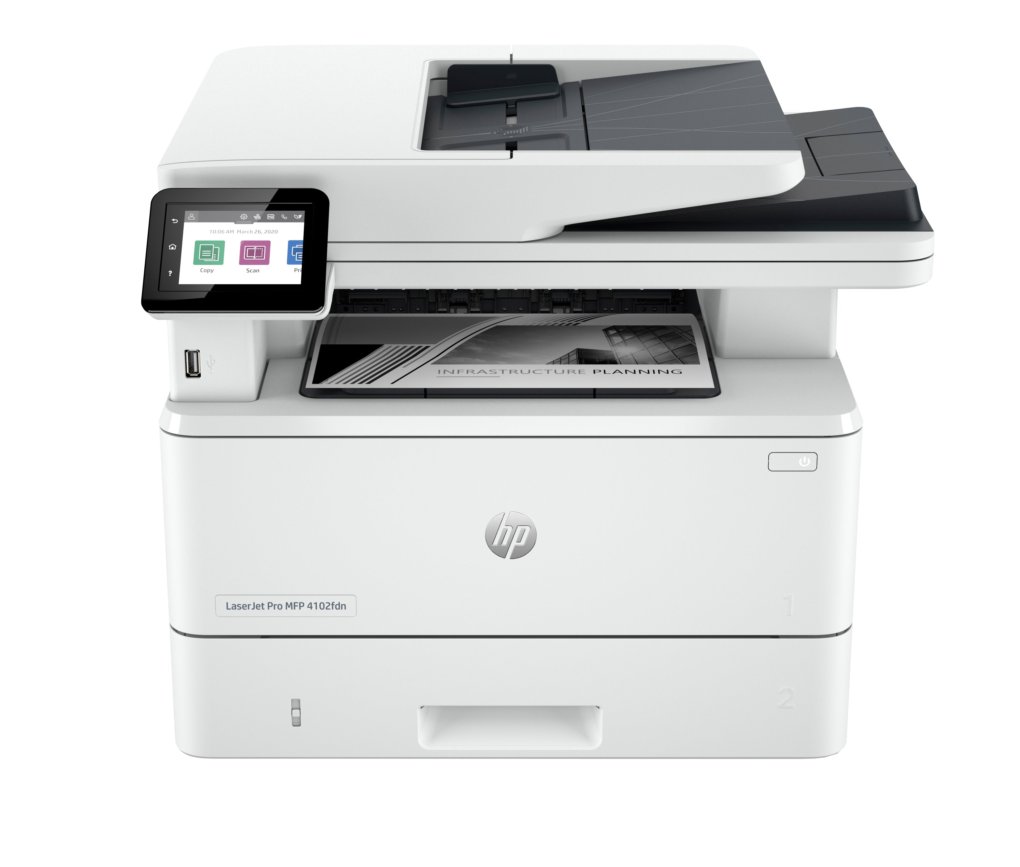 HP LaserJet Pro 4102FDN – S/W Laser-MFP A4, 4-in-1 – Duplex, Duplex-ADF – 40 Seiten pro Minute S/W