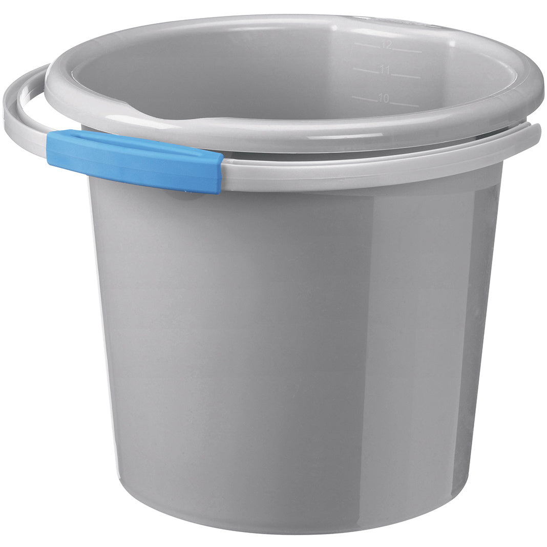 Sigma home Putzeimer Water-Line – 12 l – Kunststoff, grau – 32,0 × 35,0 × 28,0 cm