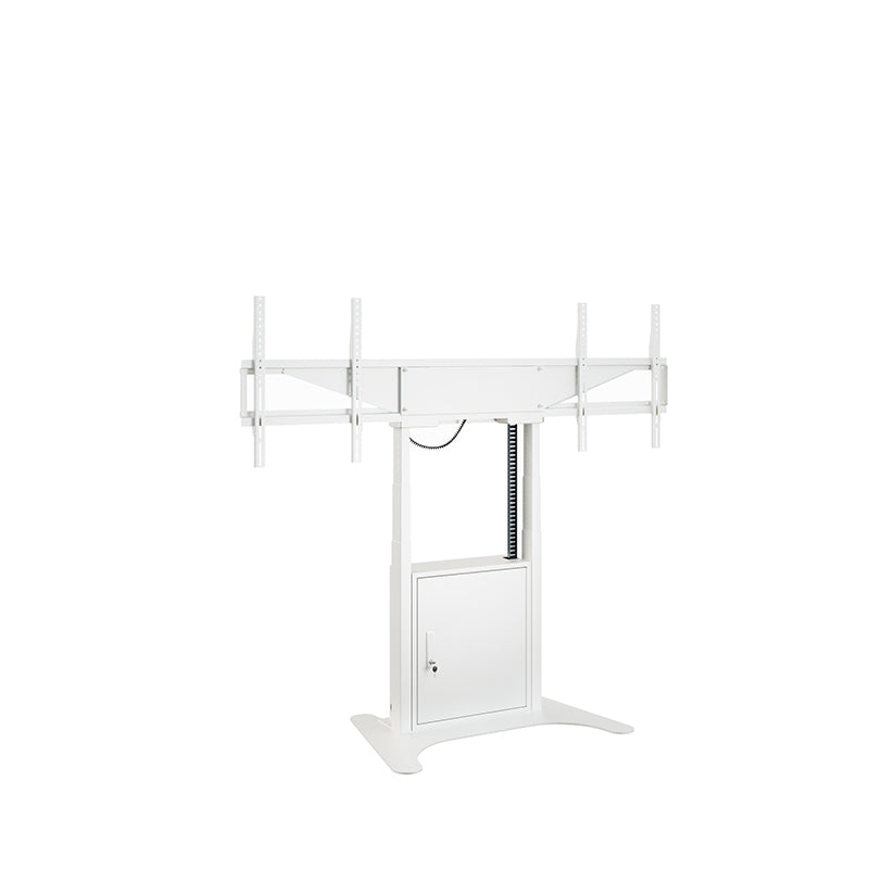 Hagor Bodenständer – 46–65" – VESA 400×400–600×400 – bis 120 kg, Motorisiert, für 2 Displays – Twin Lift FS-DW