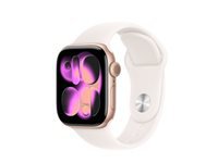 Apple Watch S11 – Smartwatch – 42 mm, LTE, OLED, 50 m, Roségold, Titan, Bandgrösse S/M, Light Blush Sportband