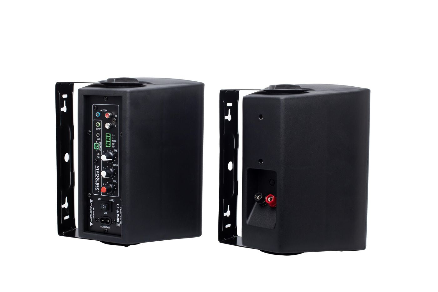Vivolink Set – Aktiv-Regallautsprecher – Schwarz