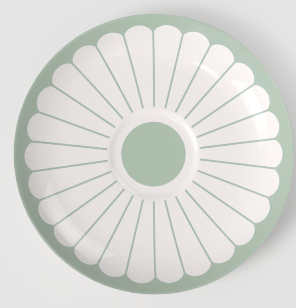 Villeroy & Boch Unterteller Fleur – Ø 17,4 cm, Porzellan, Grün/Weiss, spülmaschinenfest, mikrowellengeeignet