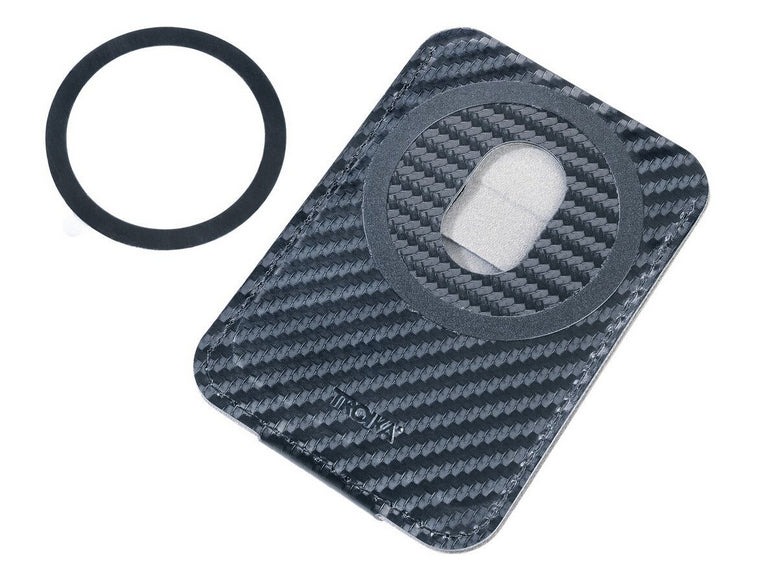 TROIKA Kartenetui Hildecard Carbon Code24 – 95×5×65 mm, 2 Karten, 34 g – schwarz – Kunstleder