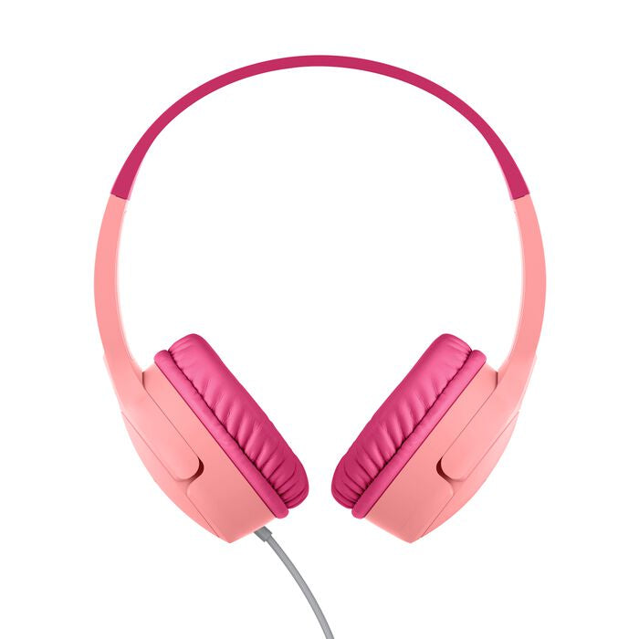 Belkin SoundForm Mini Over-Ear Kopfhörer – Stereo, Kabelgebunden, 3,5 mm Klinke + USB-C, Pink