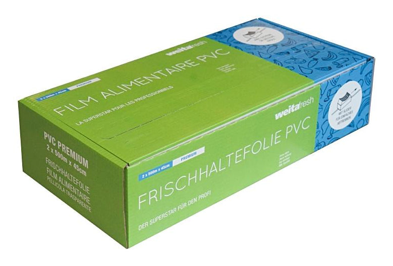 Weita Frischhaltefolie – 45 cm – 2 Rollen – PVC