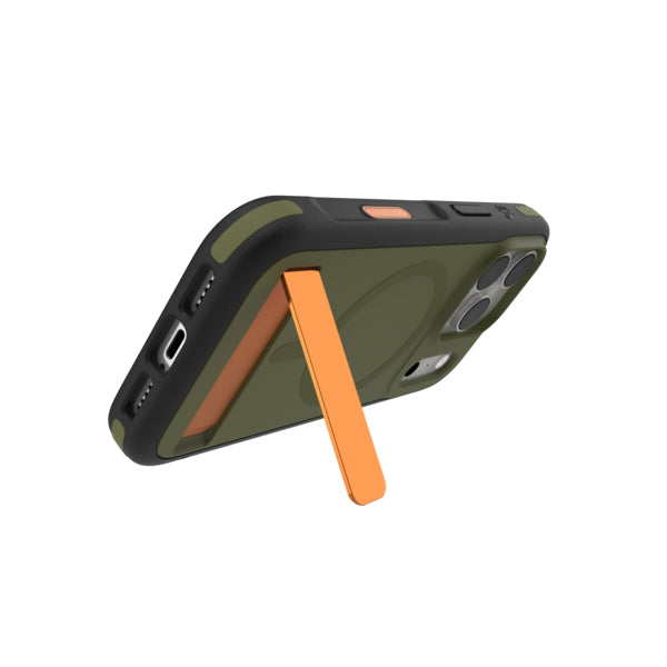 ZAGG Sedona Snap Backcover – für Apple iPhone 17 Pro, MagSafe, mit Ständer, Graphen, Grün, bis 4 m sturzsicher