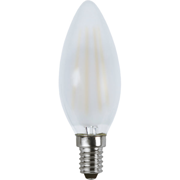 Star Trading Leuchtmittel E14 Kerzenform – Warmweiss 2700 K, 400 lm, 4 W – IP44 – 10 Stk., Transparent/Glas