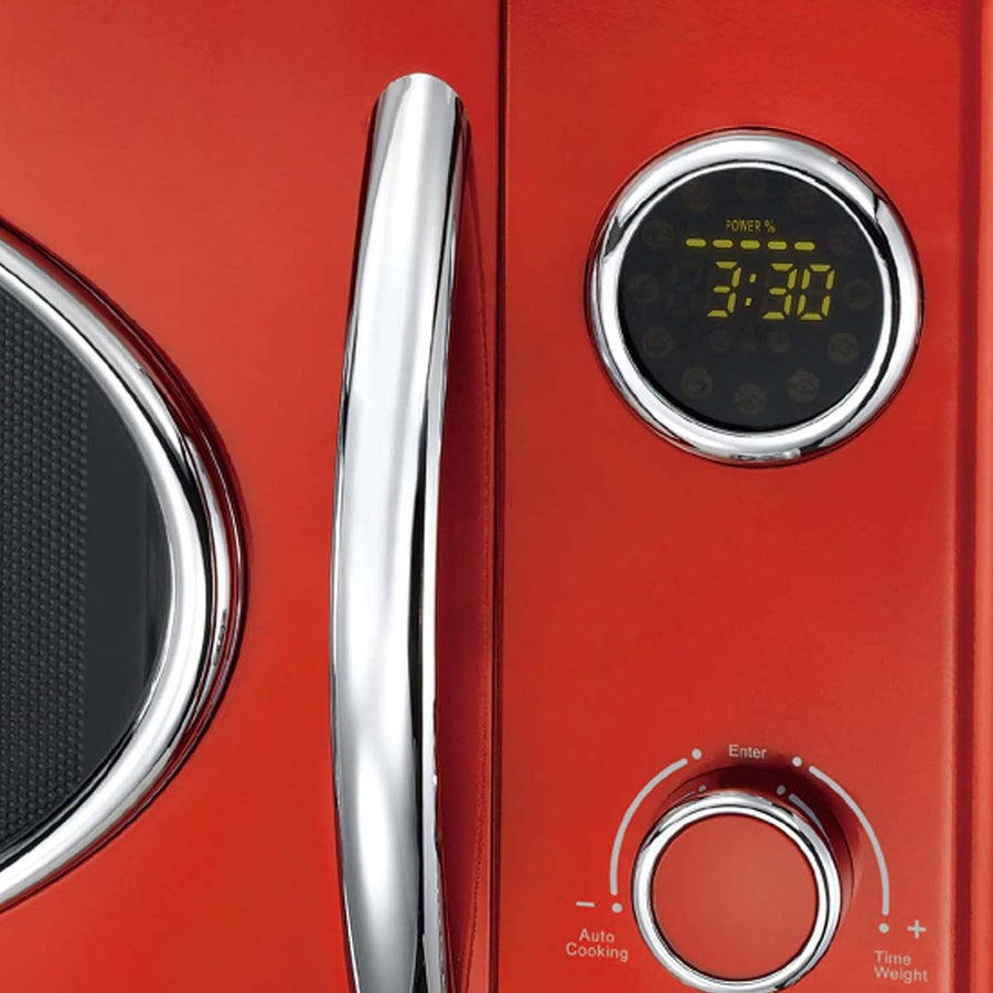 Melissa Kombi-Mikrowelle 16330129 – 23 l, Grill, 800 W – rot/edelstahl