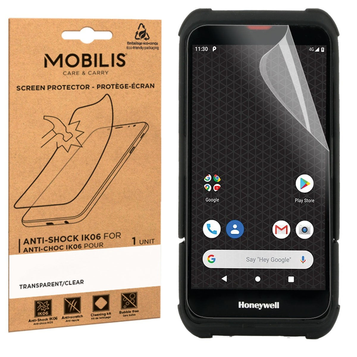 Mobilis Displayschutz – für Honeywell CT30 XP – Transparent, Anti-Schock (IK06)