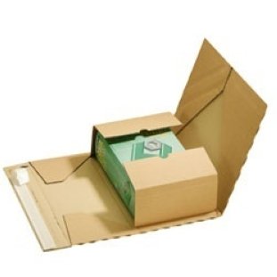 Easy-Pack Typ 66 Bücherbox, braun – 380 × 290 × 80 mm