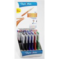 Papermate Paper Mate Gelschreiber 60er Set – schwarz, blau, grün, rot, Spitze 0,7 mm, Druckmechanik