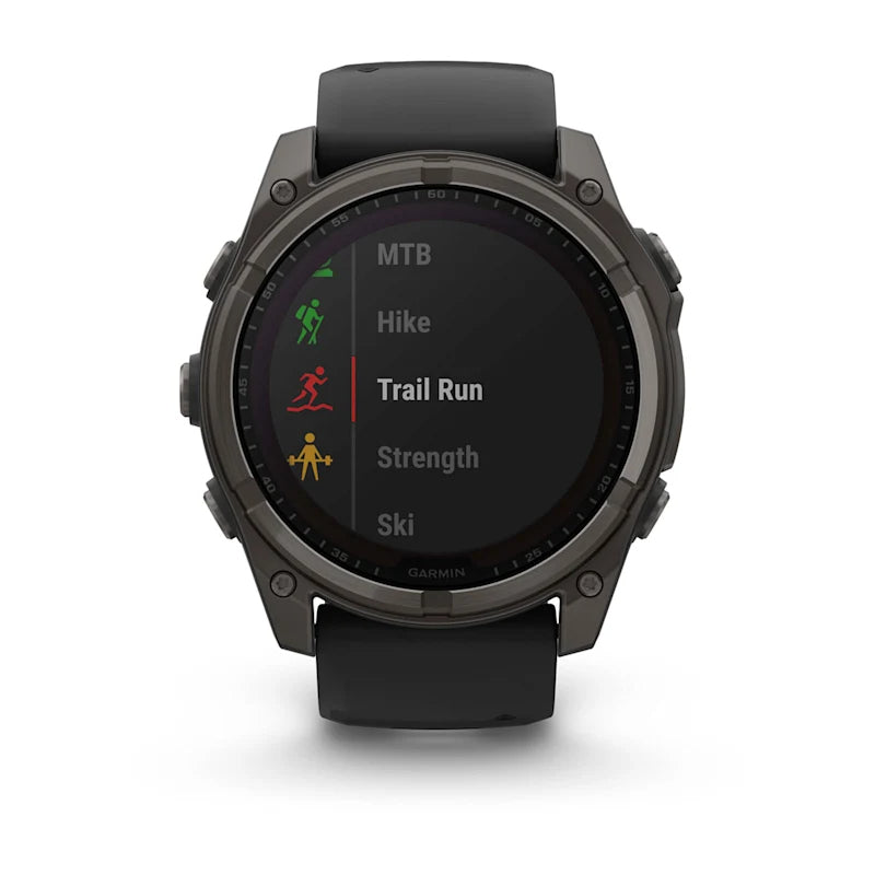 Garmin Fenix 8 Solar – GPS-Smartwatch – 51 mm, 1,4", GPS, WLAN, Saphirglas, 100 m, Schwarz, Sportarmband