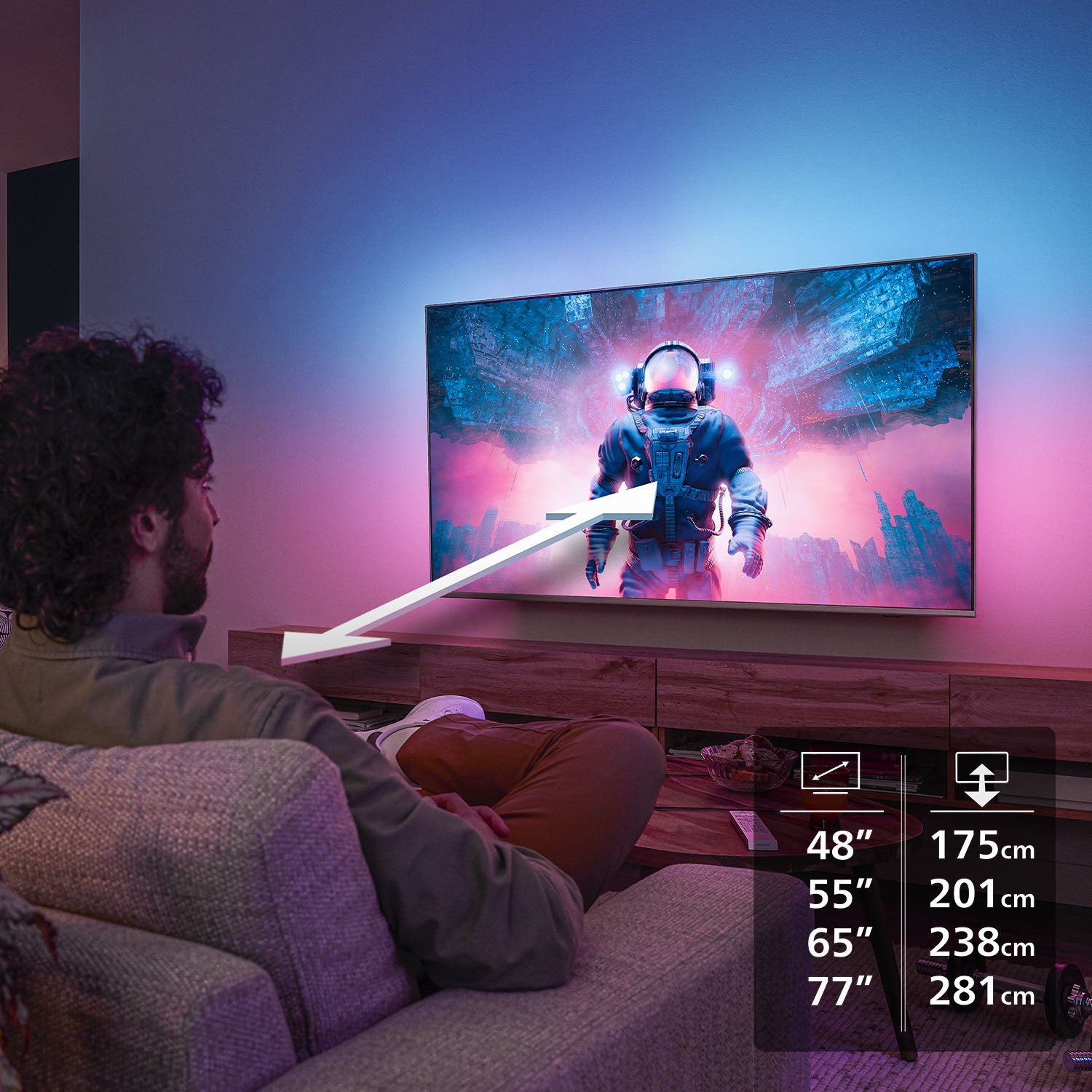 Philips 77OLED760/12 – 77" OLED UHD 4K, Titan OS, Ambilight (2025)