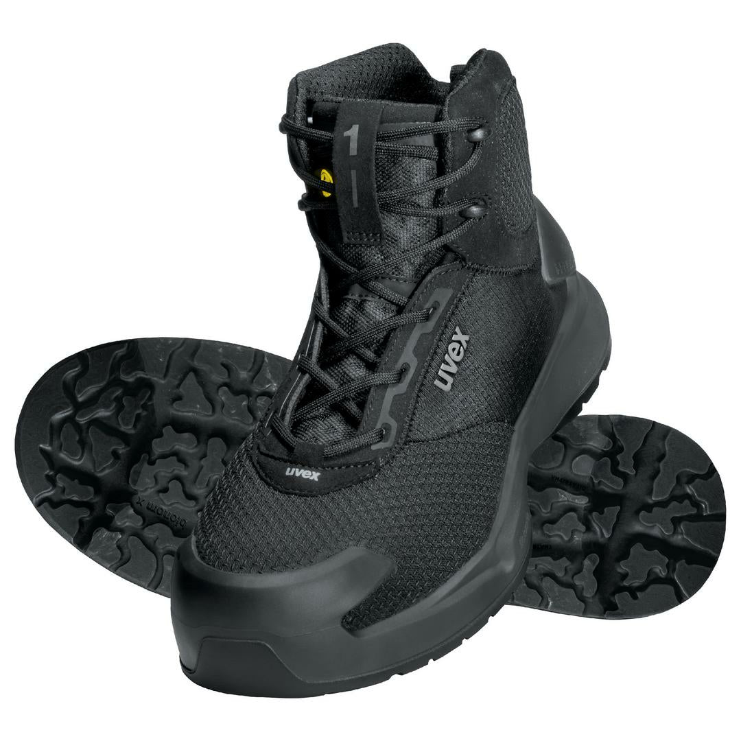 Uvex 1 x-craft pro Sicherheitsstiefel S1 PL – Schwarz – Grösse 47, Weite 11