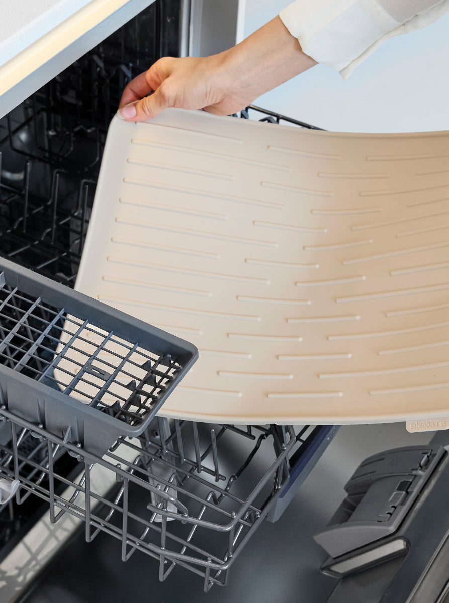 Brabantia Abtropfmatte 32,5 × 43,8 × 0,9 cm, Silikon, Beige