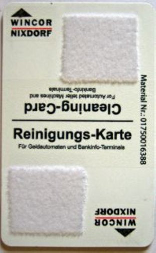Wincor Nixdorf – Reinigungskarte, Papier, Weiss, für alle Hybridkartenleser, 01750016388