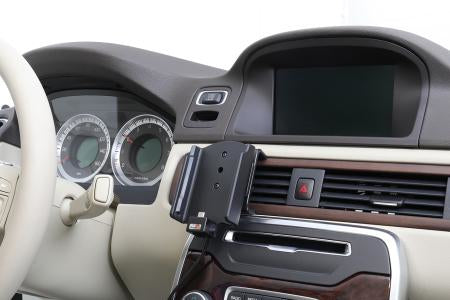 Brodit Auto-Halterung, Schraubbefestigung, 360° drehbar, 2× USB-A – für Samsung Galaxy S21+ 5G – Schwarz