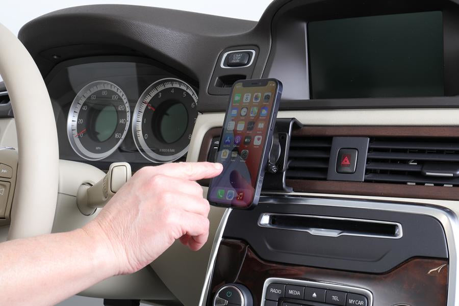 Brodit Auto-Halterung, Schraubbefestigung, kipp-/schwenkbar – für iPhone 12–13 (MagSafe) – Schwarz
