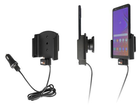 Brodit Auto-Ladegerät – 2,1 A Laden, Schraubbefestigung – für Samsung Galaxy A7 2018 (SM-A750) – Schwarz