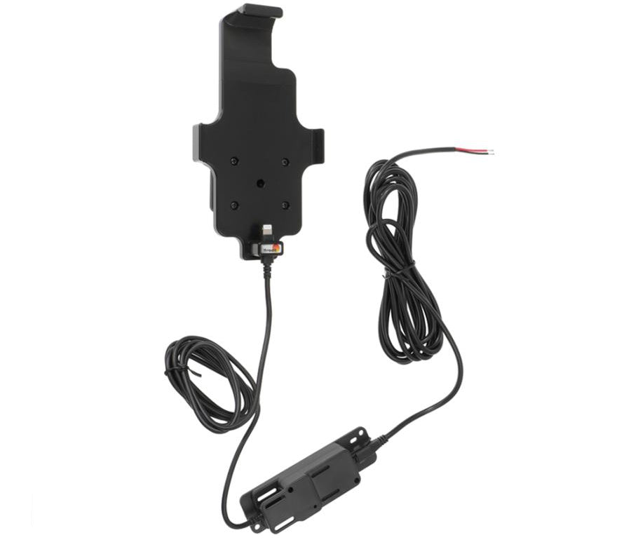 Brodit Auto-Halterung, Lüftung, mit Ladefunktion, 2× USB (QC 3.0, 2,4 A) – für iPhone 11–13, XR – Schwarz