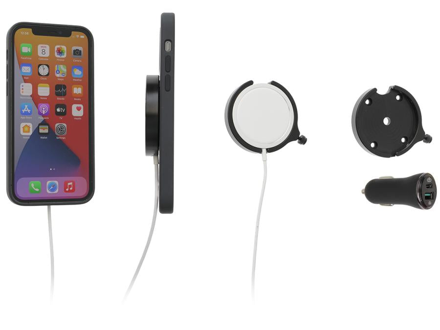 Brodit Auto-Halterung, Schraubbefestigung – für iPhone 12–13 – Schwarz
