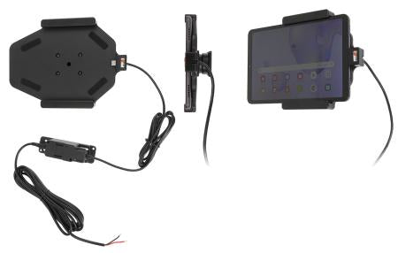 Brodit Fahrzeug-Dock für Samsung Galaxy Tab A 8,4" (2020, SM-T307) – 12/24 V, kipp-/360° schwenkbar – Schwarz