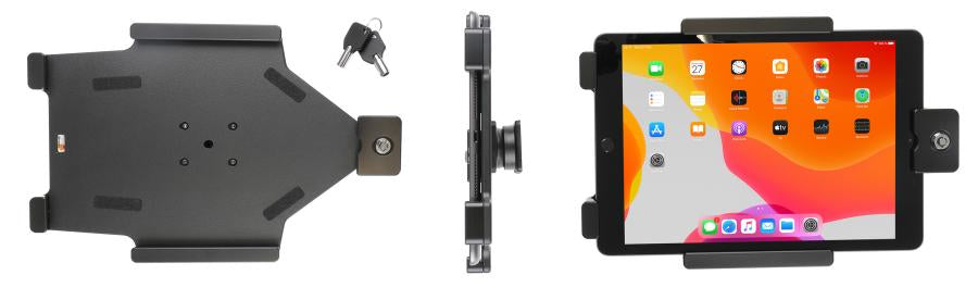 Brodit Tablet-Tischhalterung für iPad 10,2" (7.–9. Gen.) – Autolüftungsmontage, abschliessbar – Schwarz