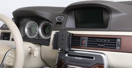 Brodit Auto-Halterung mit Zigarettenanzünder-Ladegerät, 2× USB – für iPhone 12 Pro Max – Schwarz