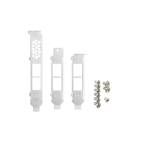 QNAP I/O Adapter – Full-height/Low-profile Halterung, flach, für Dual-Port RJ45 NIC