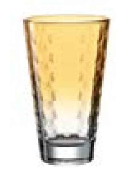 LEONARDO Trinkglas – 6er Set, 300 ml, Ø 8,0 cm, Kalk-Natron-Glas, Orange, spülmaschinenfest