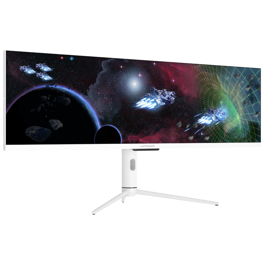 LC-Power LC-M44-DFHD-120 – Monitor, 43,8", 3840 × 1080, IPS, 120 Hz, 400 cd/m², USB-C, VESA 75 × 75, Weiss