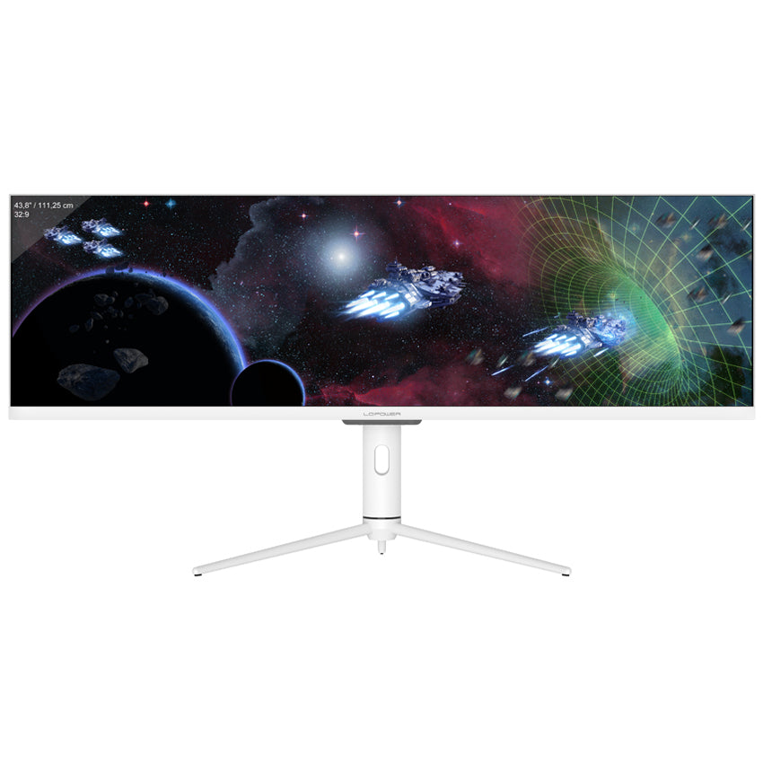 LC-Power LC-M44-DFHD-120 – Monitor, 43,8", 3840 × 1080, IPS, 120 Hz, 400 cd/m², USB-C, VESA 75 × 75, Weiss