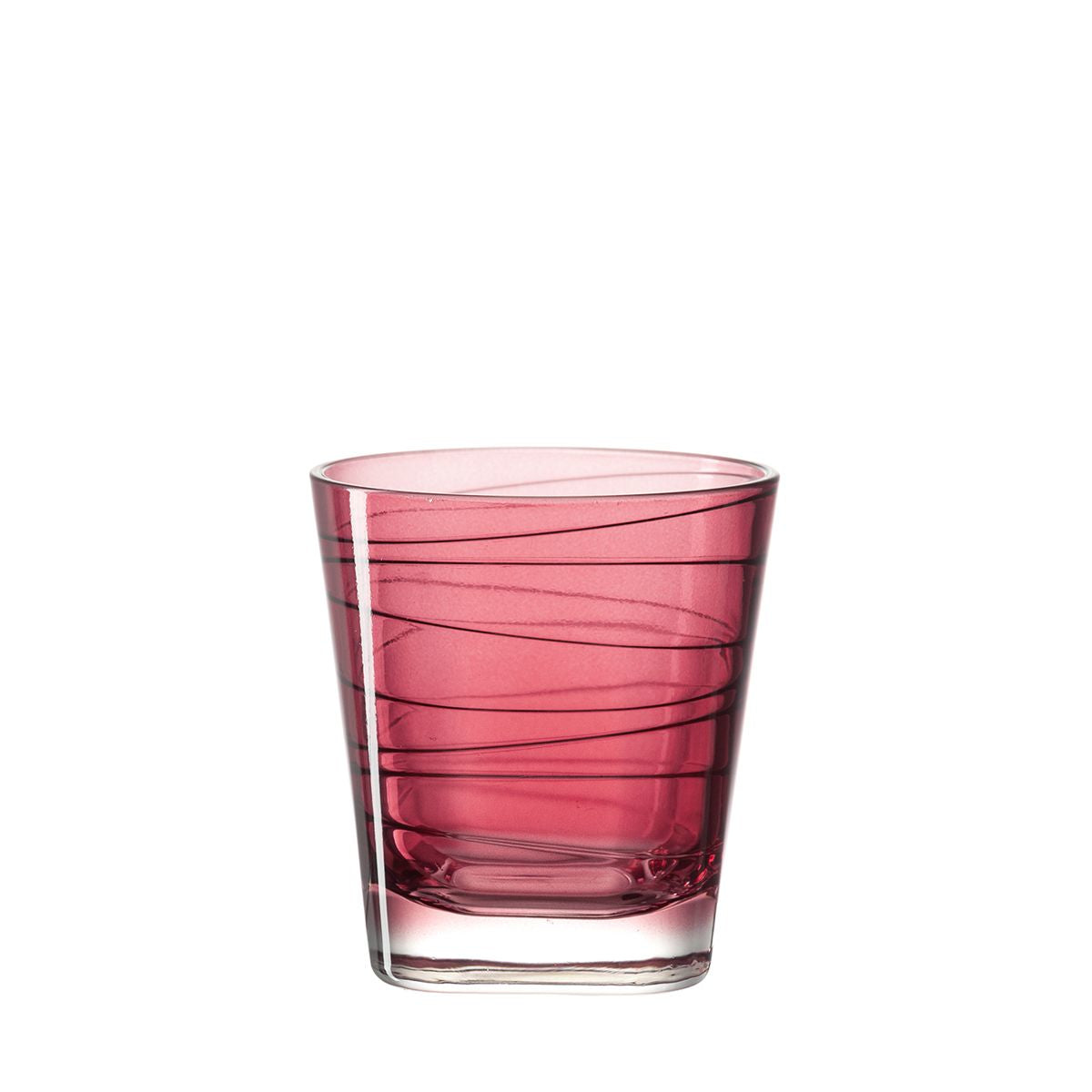 LEONARDO Trinkglas – 6er Set, 250 ml, Ø 8,3 cm, Glas, Rot, spülmaschinenfest, für Wasser und Säfte