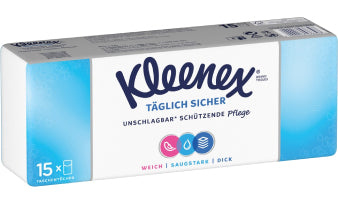 Kleenex Taschentücher – 4-lagig – 15×9 Taschentücher – FSC