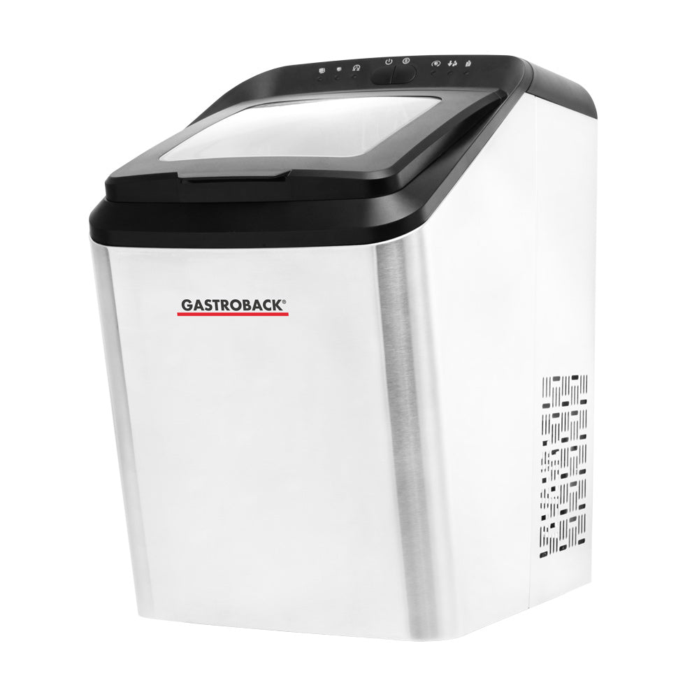 Gastroback Eiswürfelmaschine 41143 – 15 kg/24 h, 2,8 l – schwarz/edelstahl
