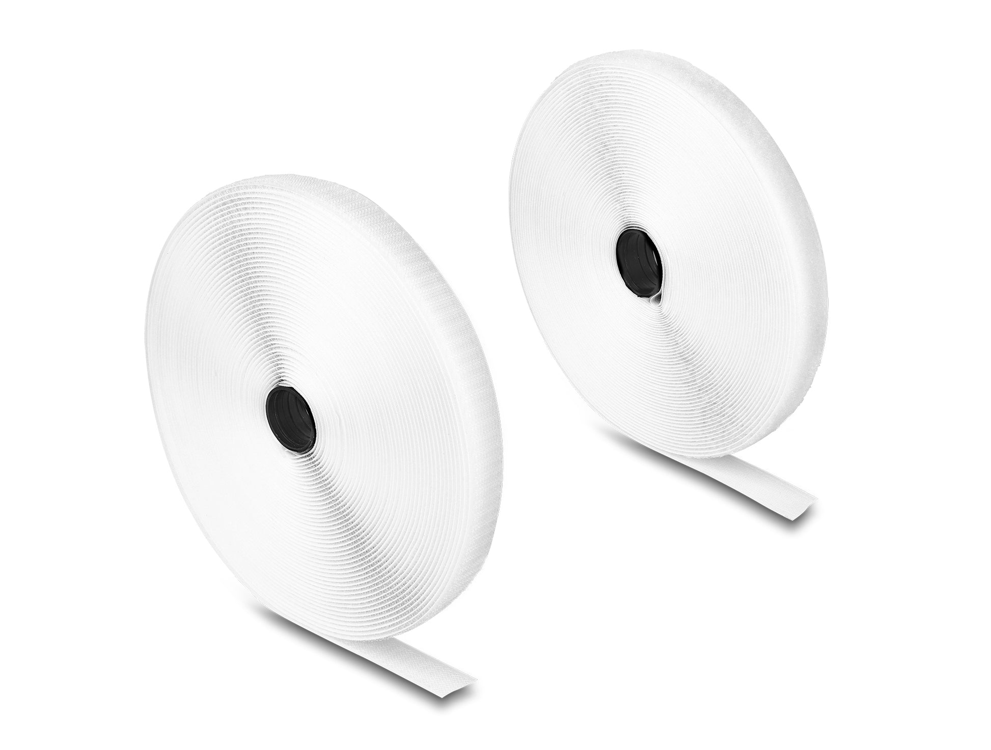 DeLOCK Klettband, 20 mm × 15 m, weiss, 1 Stück