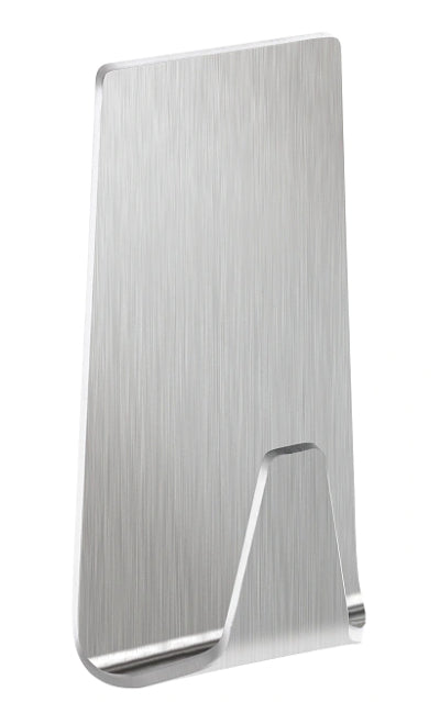 TESA Klebehaken – Edelstahl, 2 kg, Klebestreifen, 3,2×2,0×6,0 cm, Silber