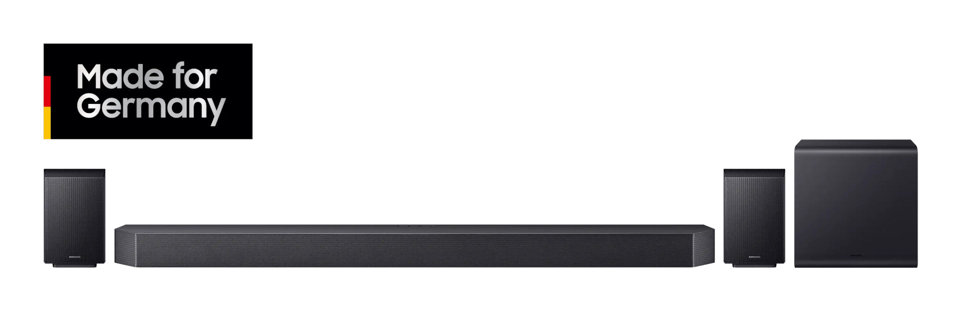 Samsung HW-Q995GF – Soundbar – 11.1.4, Dolby Atmos/DTS:X, mit kabellosem Subwoofer & Rücklautsprechern, Titan Schwarz