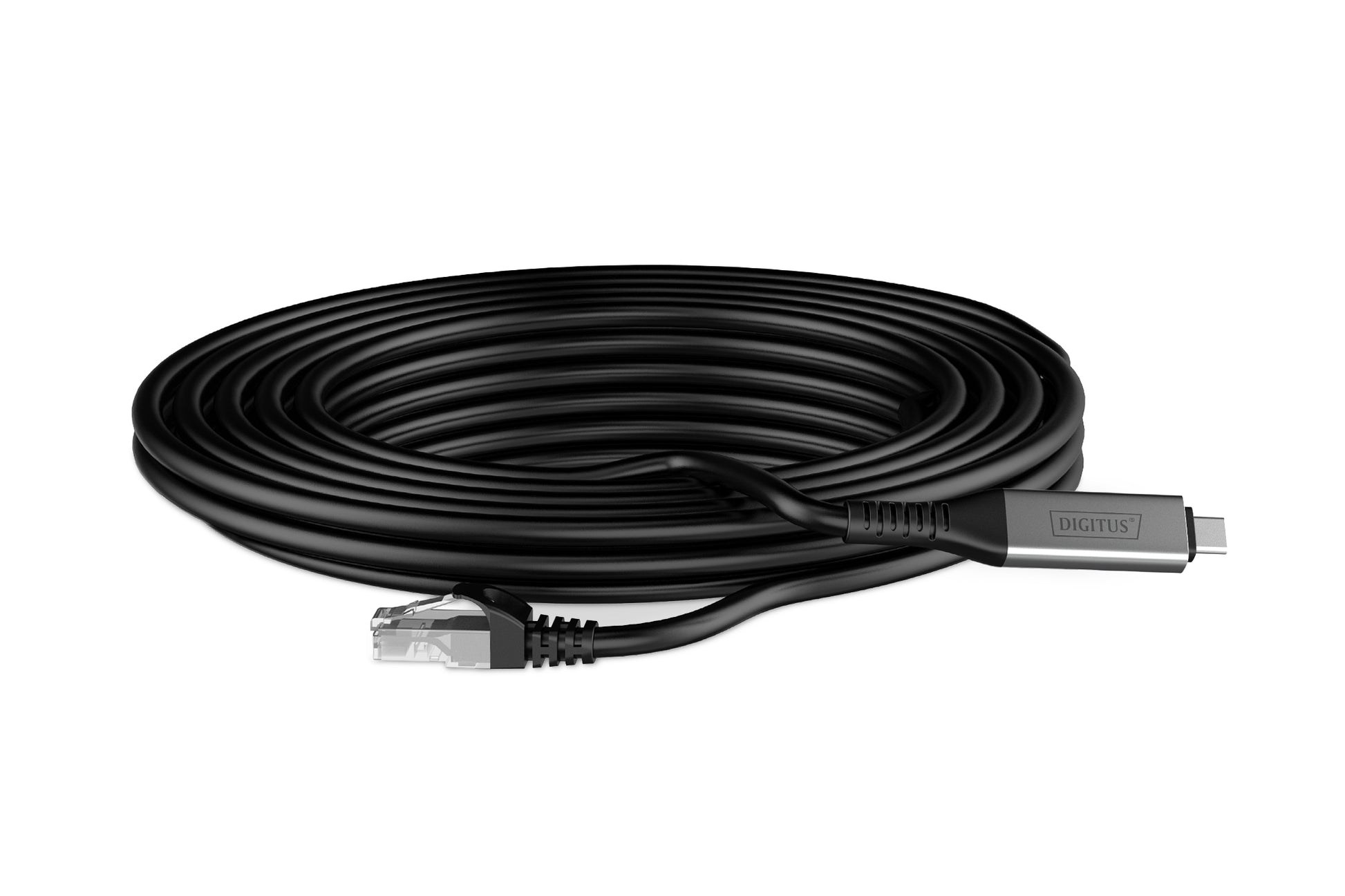 Digitus USB-C auf Ethernet (RJ-45) Adapter, USB 3.2 Gen 1, 1 Gbit/s, 3 m, Cat6A S/FTP LSZH